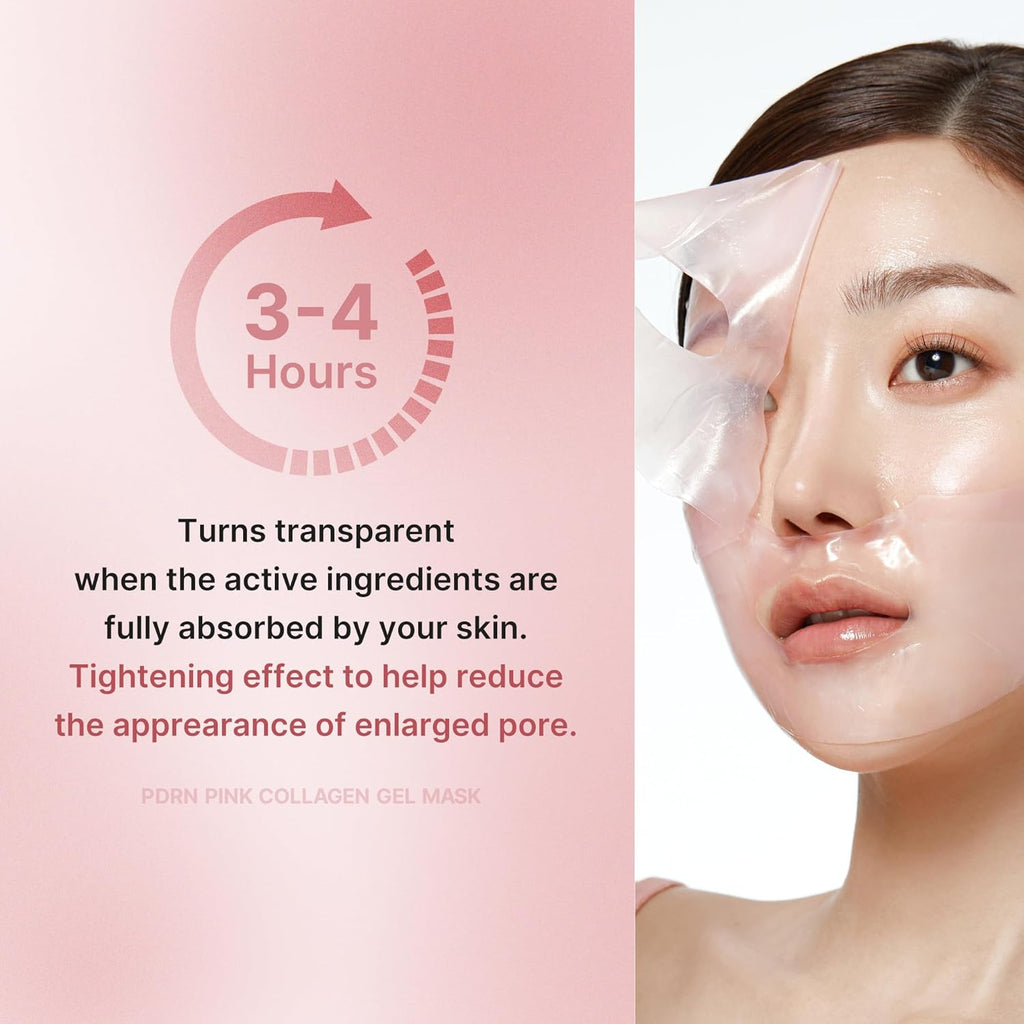 PDRN Pink Collagen Gel Mask - 1 Box of 4 Sheets