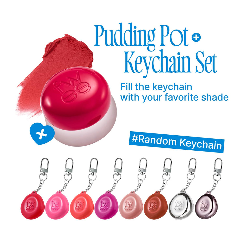Lip & Cheek Blurry Pudding Pot + Pendant Keyring Set