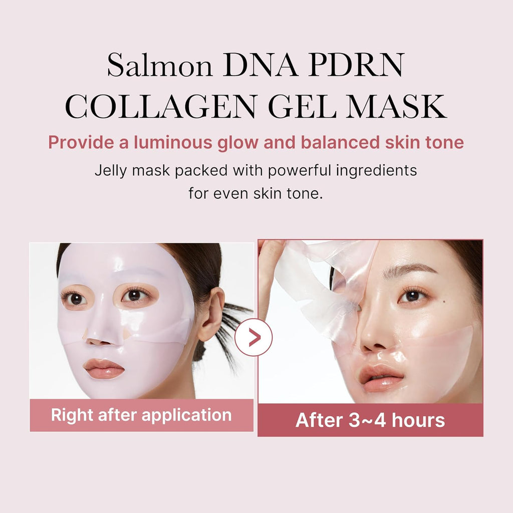 PDRN Pink Collagen Gel Mask - 1 Box of 4 Sheets
