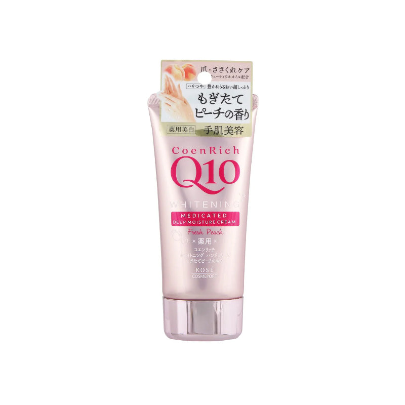 Kose Coenrich Q10 Medicated Hand Cream - Fresh Peach 80g