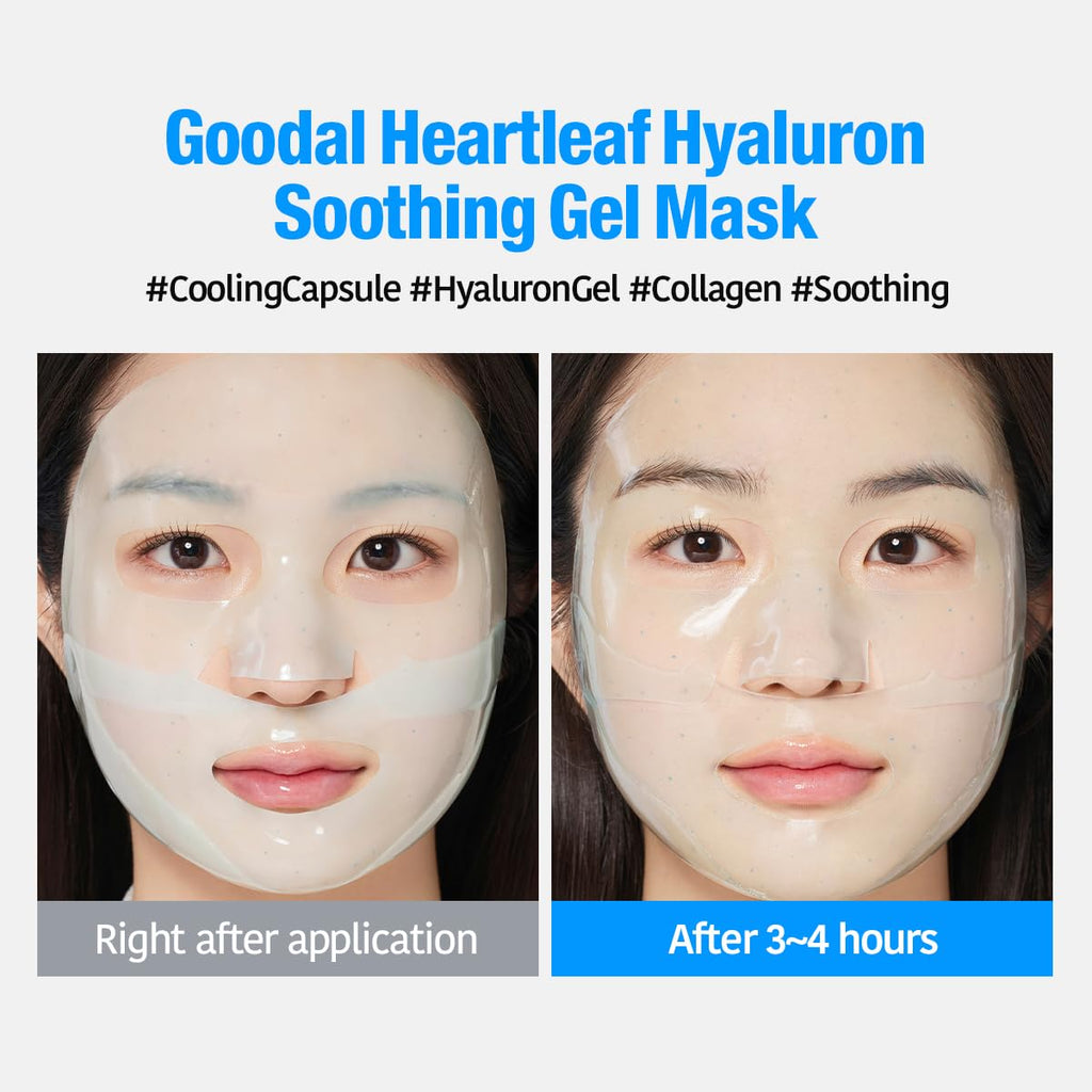 Heartleaf Hyaluron Soothing Gel Mask - 1 Box of 5 Sheets