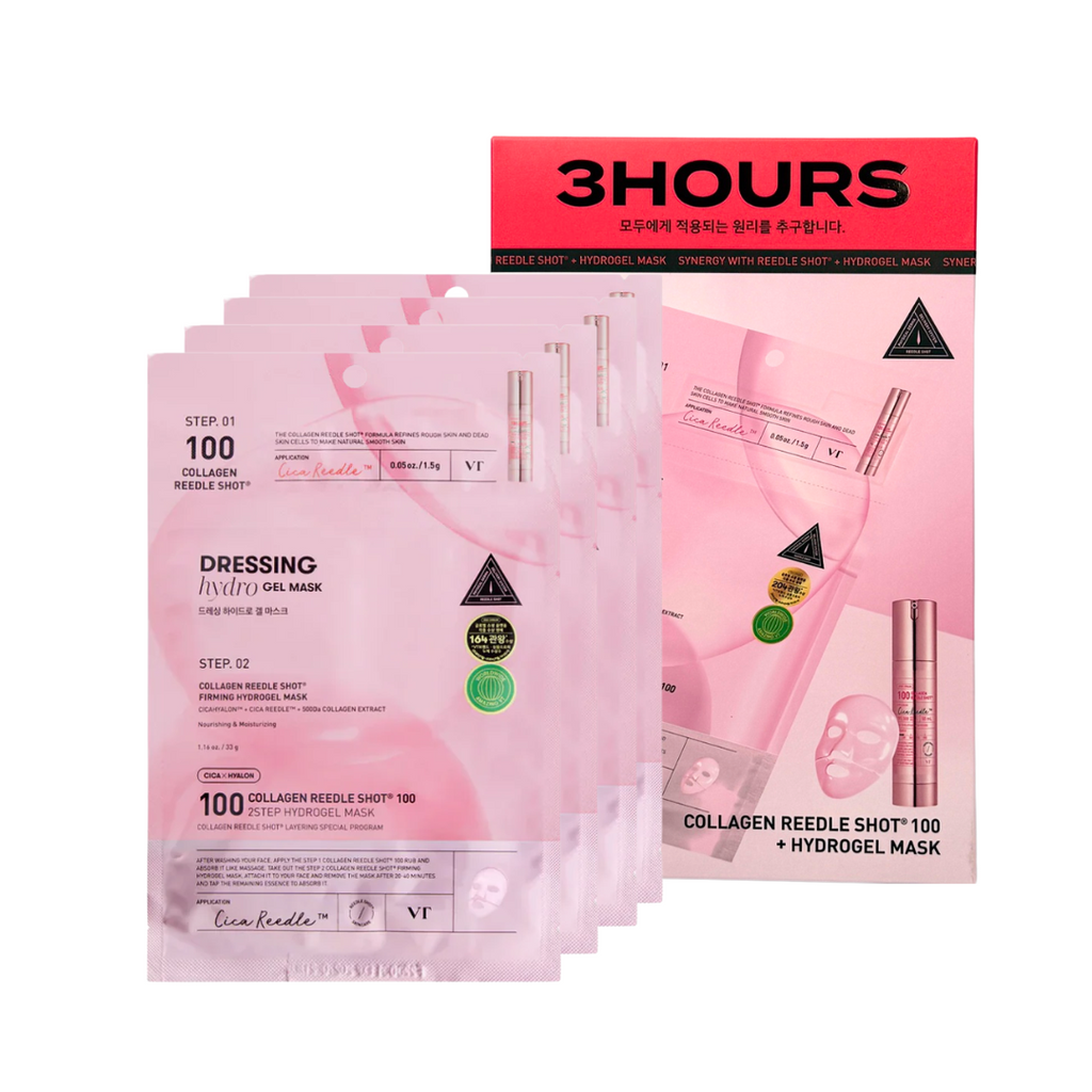 Collagen Reedle Shot 100 2-Step Hydrogel Mask - 1 Box of 4 Sheets