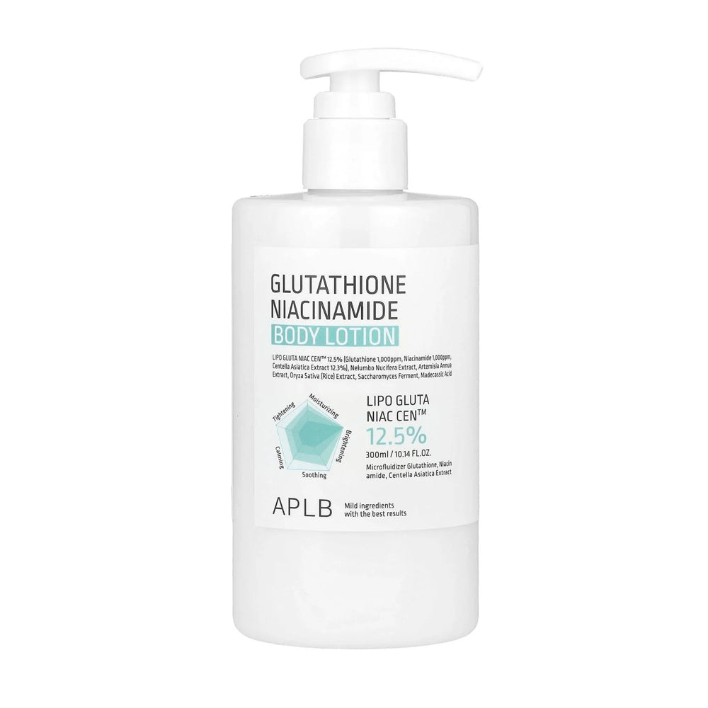 aplb glutathione niacinamide body lotion ingredients APLB Glutathione Niacinamide Body Lotion 300ml main image 1