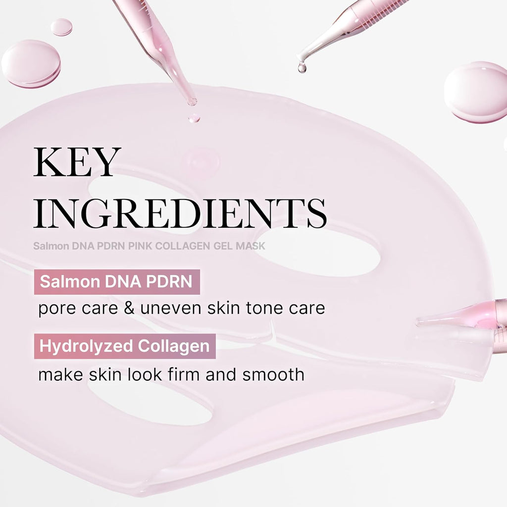 PDRN Pink Collagen Gel Mask - 1 Box of 4 Sheets