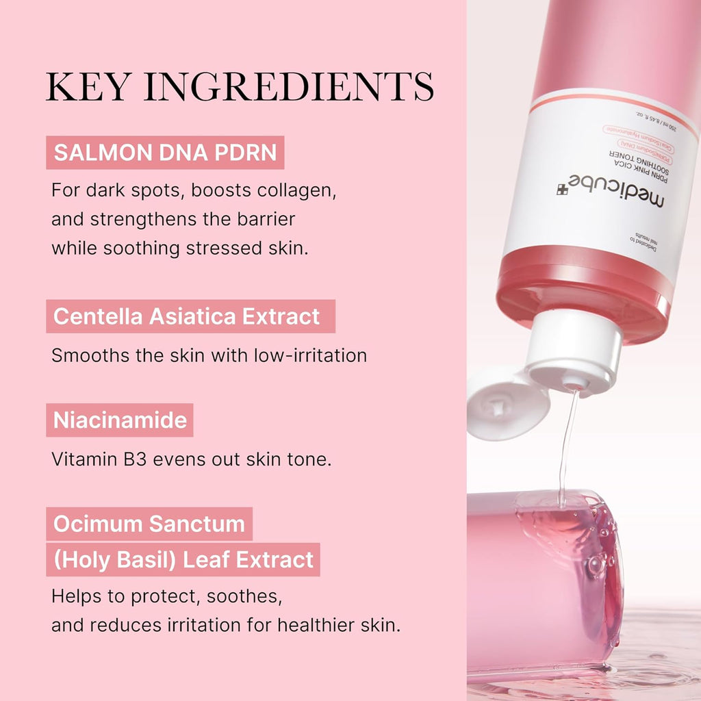 PDRN Watery Pink Cica Soothing Toner, 250ml