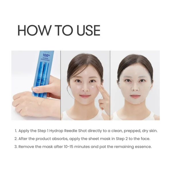 VT Cosmetics Hydrop Reedle Shot 100 2-Step Hydro-gel Mask | Masksheets