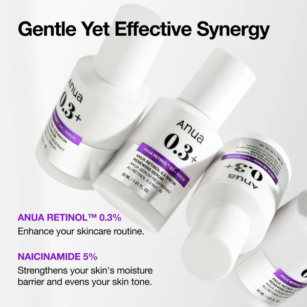 ANUA RETIONAL 0.3 NIACIN RENEWING SER×20 ANUA Retinol 0.3% + Niacin Renewing Serum (30ml) – Skin Cupid