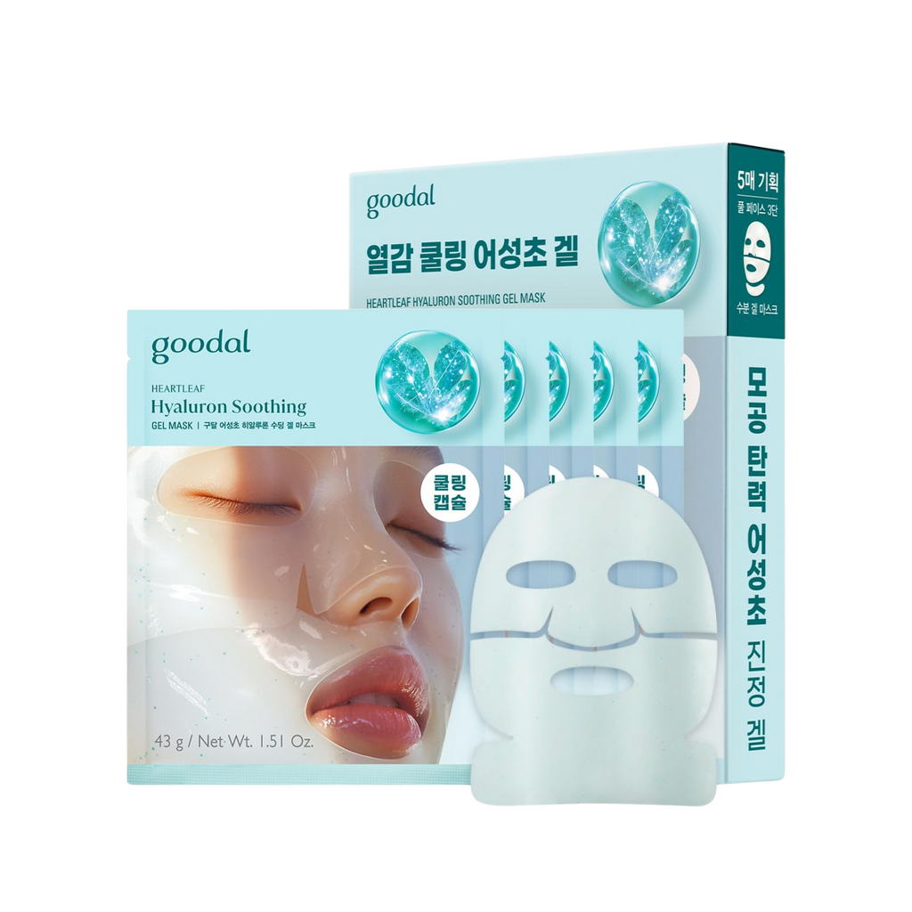 Heartleaf Hyaluron Soothing Gel Mask - 1 Box of 5 Sheets