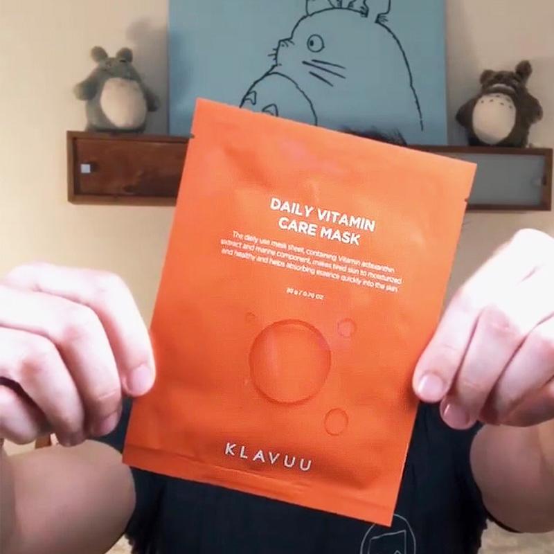 Masque de soin quotidien aux vitamines KLAVUU à base d'astaxanthine - M Review 87