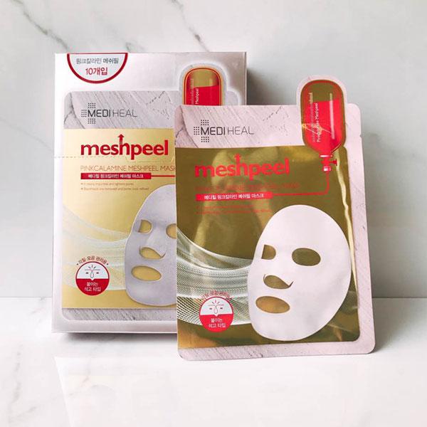Tonmaske auf einem Blatt? Mediheal Pink Calamine Meshpeel Maske - Review M 28