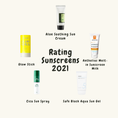 Rating My Favorite Sunscreens in 2021