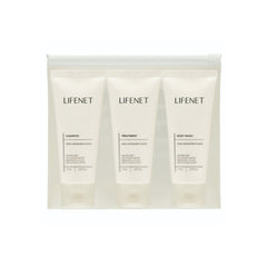 LIFENET Hair & Body Travel Kit 3pcs Fresh Mandarin & Basil
