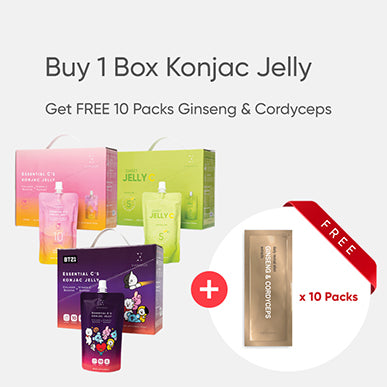 Free 10 Packs Ginseng & Cordyceps with Any Konjac Jelly Box