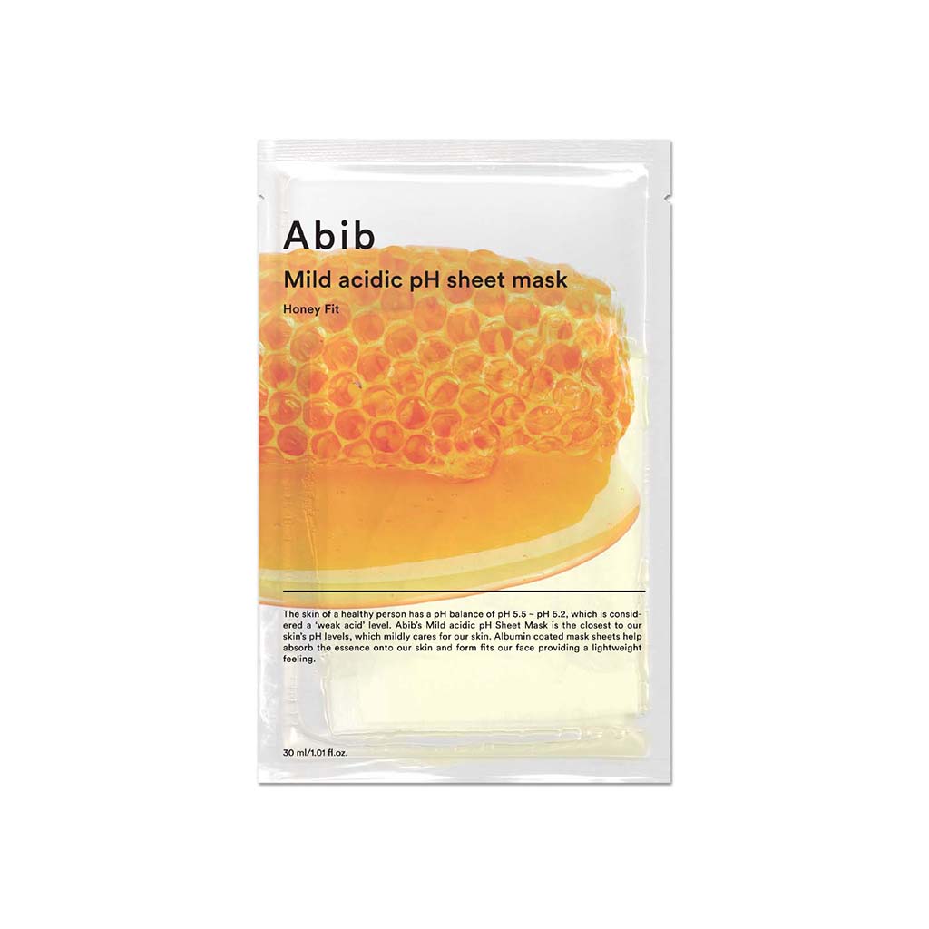 温和酸性 pH 面膜蜂蜜贴合 - 1 盒 10 片