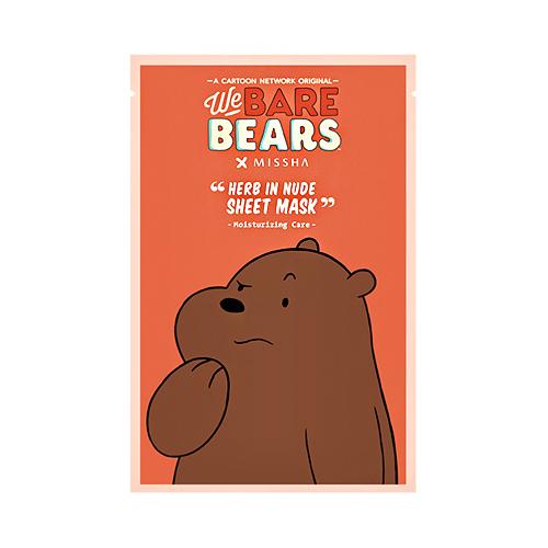Herb in Nude Sheet Mask We Bare Bears - Moisturizing Care