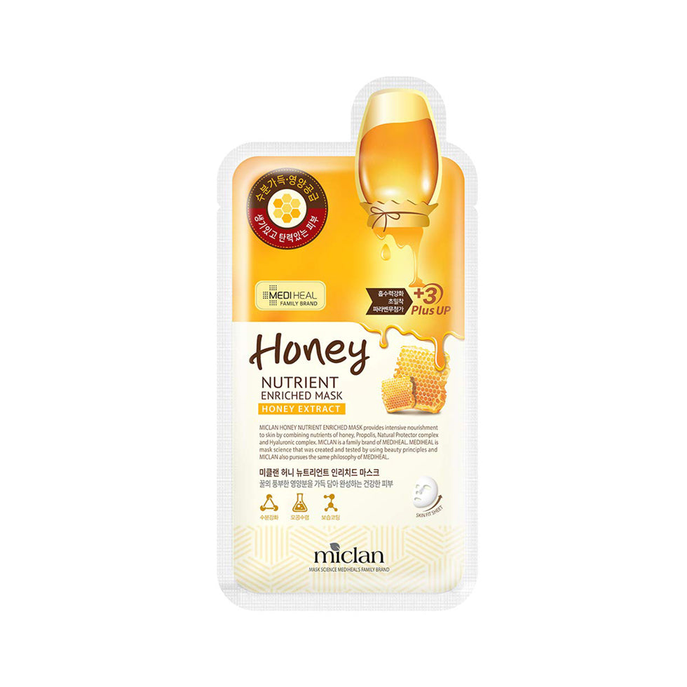 Miclan Honey Nutrient Enriched Mask - 1 Box of 10 Sheets