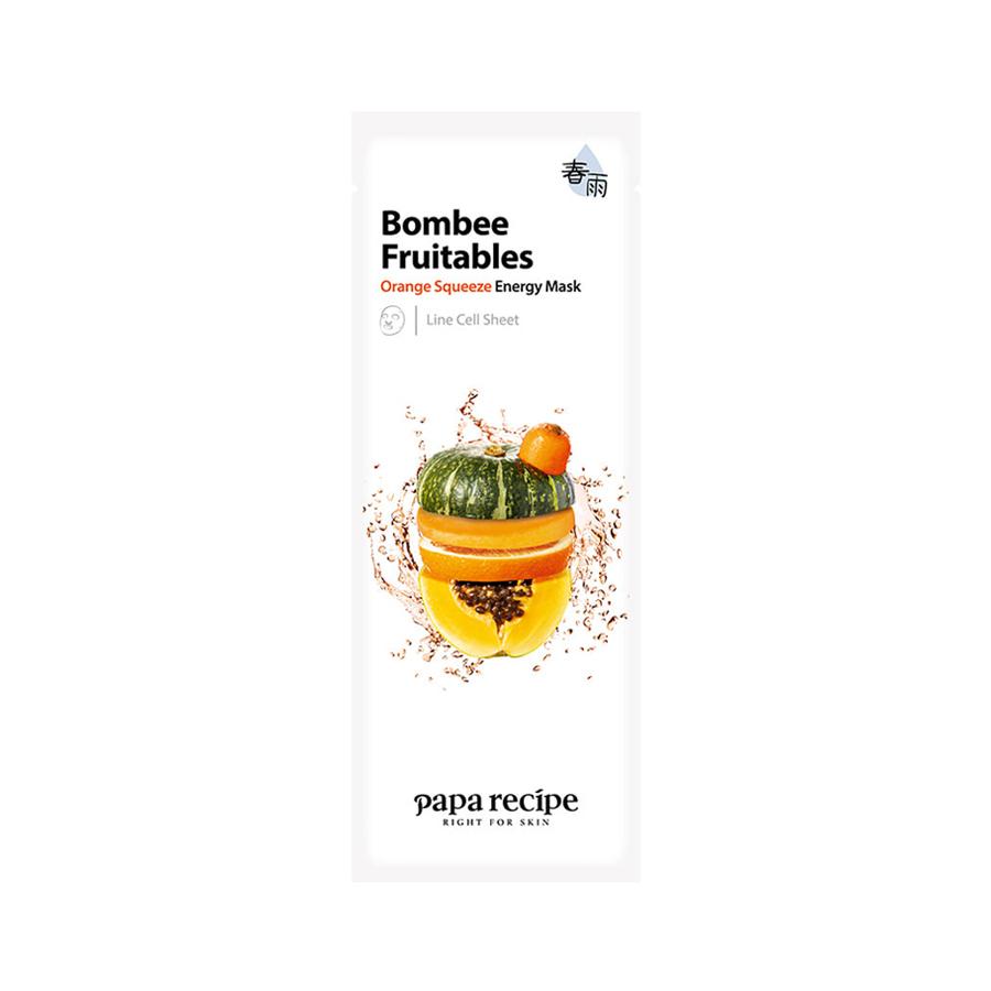 Bombee Fruitables Orange Squeeze Energy Mask - 1 Box of 10 Sheets