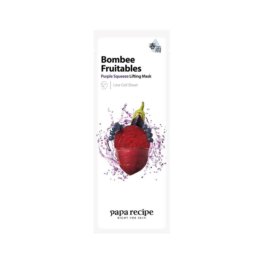 Bombee Fruitables Purple Squeeze Lifting Mask - 1 Box of 10 Sheets